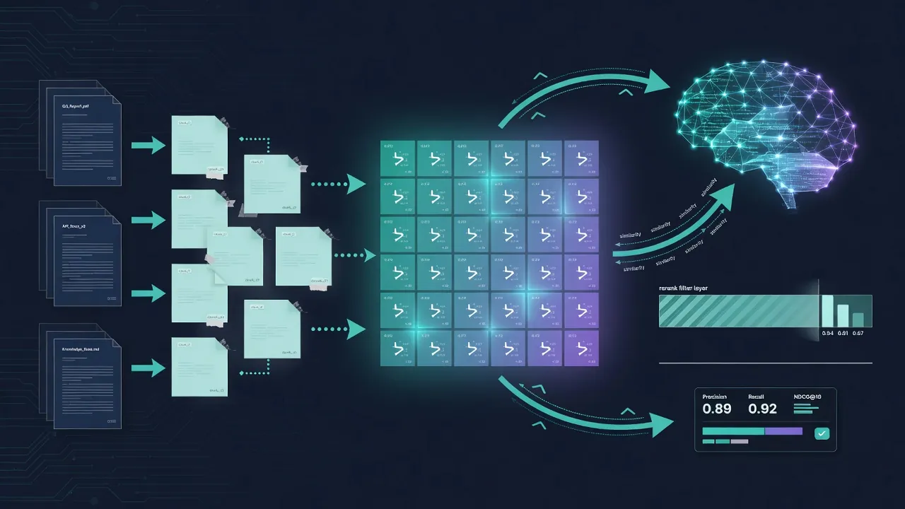 Build a Practical RAG Pipeline: Chunking, Embeddings, Retrieval, Rerank, Eval cover image