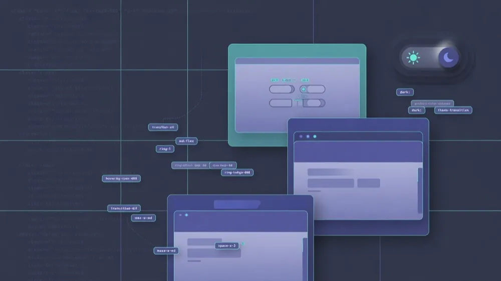 Patrones de Tailwind CSS en producción: layouts, componentes y dark mode cover image